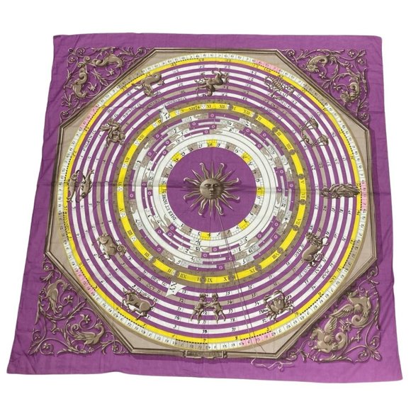 Hermès Carré 140 Purple Cotton scarf - Picture 1 of 8